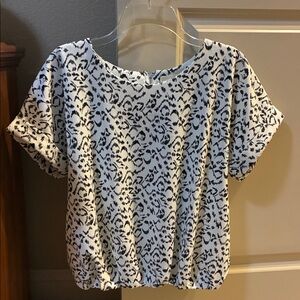 Black and white leopard print shirt